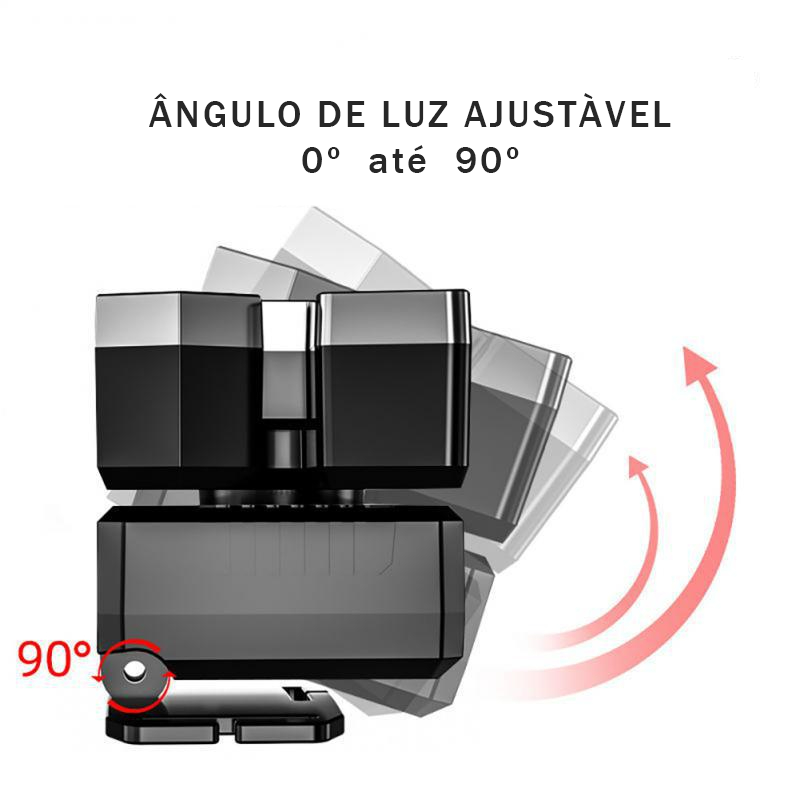 Lanterna tática de cabeça ultra brilhante recarregável usb